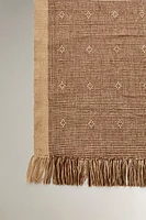 JUTE AREA RUG WITH DIAMONDS