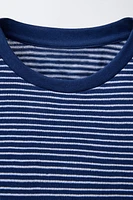 STRIPED KNIT T-SHIRT