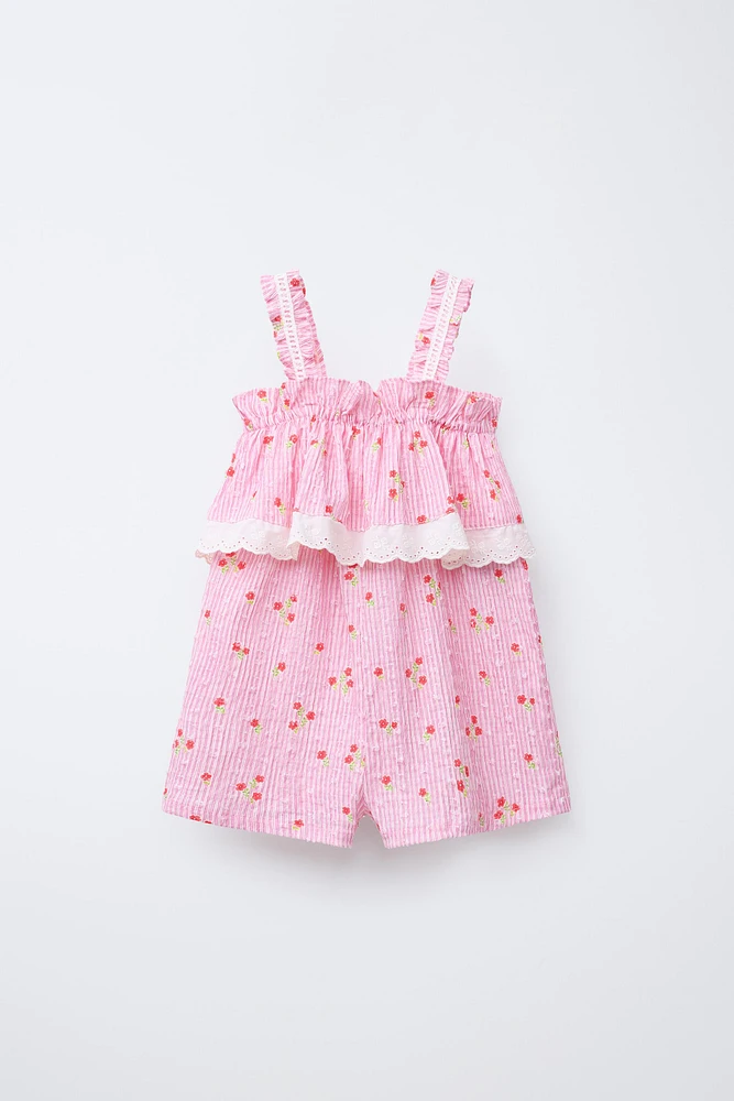 FLORAL SHORT JUMPSUIT