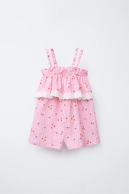COMBI-SHORT FLEURS