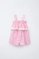FLORAL SHORT JUMPSUIT
