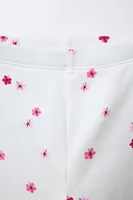 LOT DE DEUX LEGGINGS RIB IMPRIMÉ FLEURS