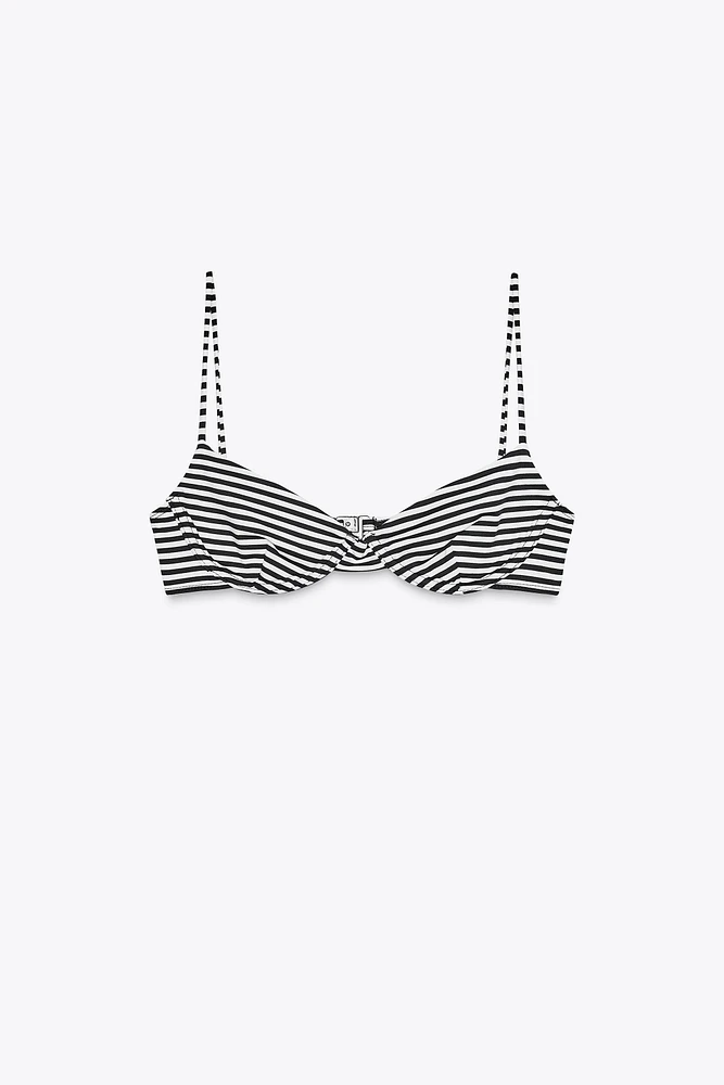 HAUT DE BIKINI À ARMATURES RAYURES