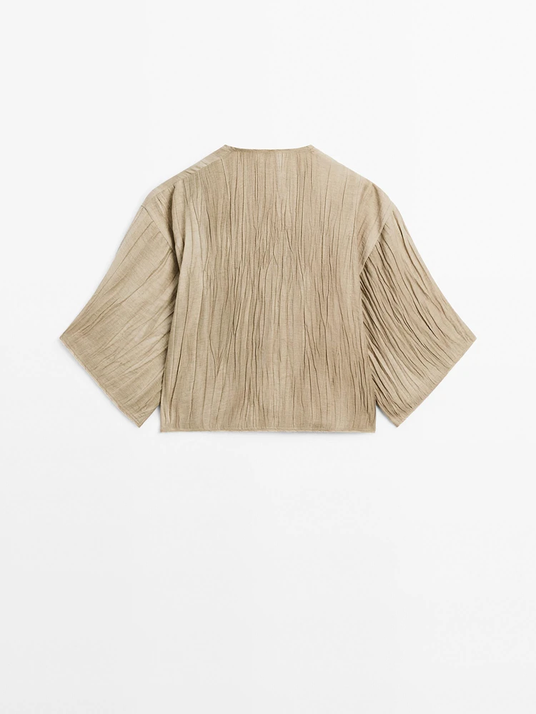 Kimono fluide avec cordons