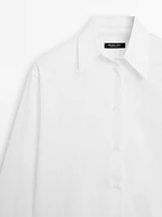 Oversize cotton poplin shirt