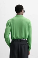 100% WOOL KNIT POLO SHIRT