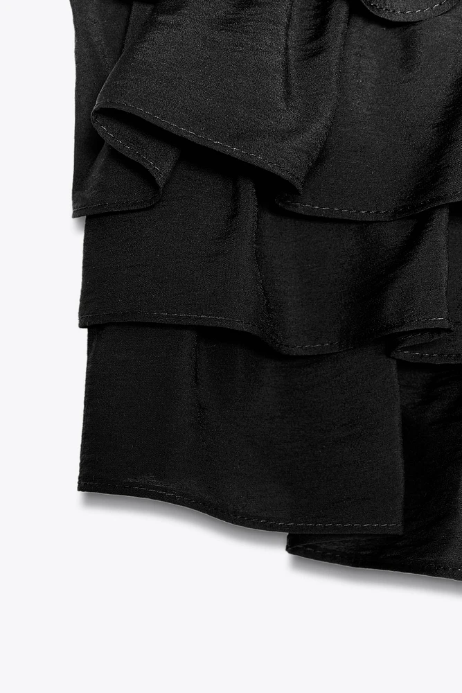 RUFFLED BANDEAU TOP