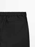 100% cotton jogger fit trousers