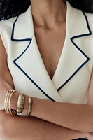 GILET EN MAILLE LISERÉS