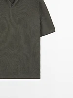 Mercerised cotton short sleeve polo shirt