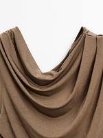 Top asymétrique drapé
