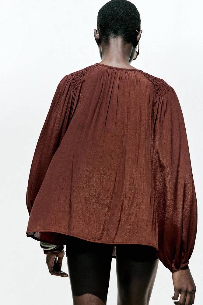 BLOUSE FLUIDE FRONCES