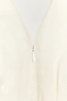 100% LINEN PLEATED TOP ZW COLLECTION