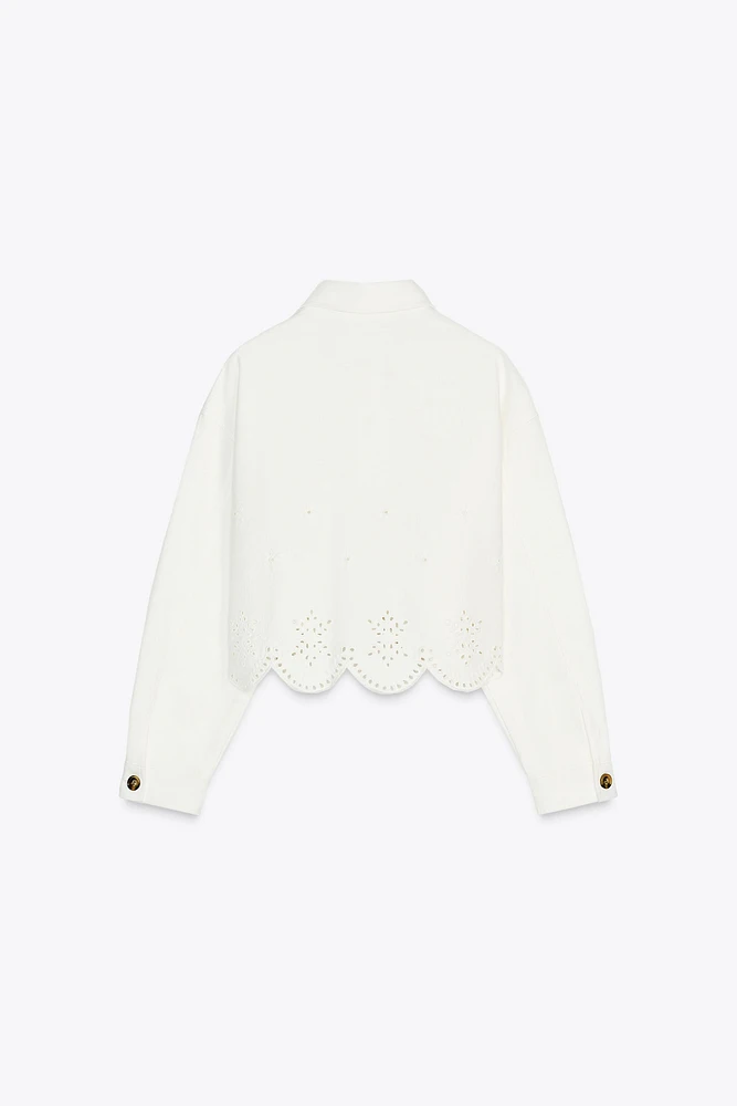 PERFORATED EMBROIDERY JACKET