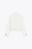 PERFORATED EMBROIDERY JACKET
