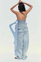 TOP BANDEAU EN JEAN TRF