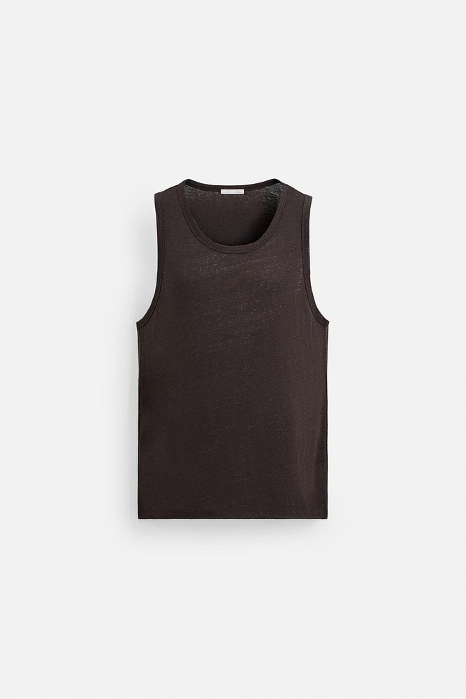100% LINEN TANK TOP