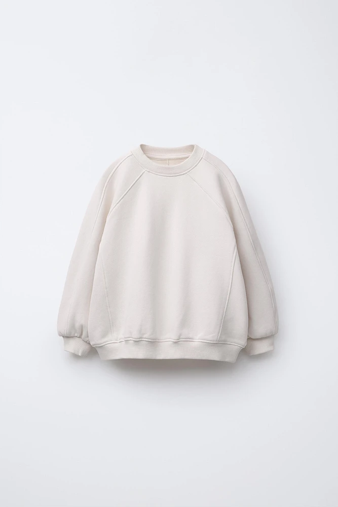 PLAIN CUT-OUT SWEATSHIRT