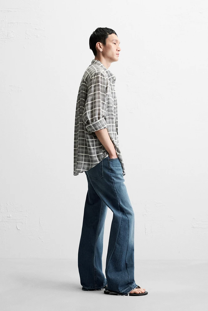 CHEMISE FLUIDE À CARREAUX