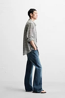 FLOWY PLAID SHIRT