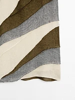 Jupe midi patchwork 100 % lin