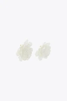 EMBOSSED FLOWER EARRINGS