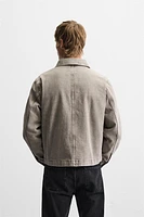 OVERSHIRT WITH CONTRASTING TOPSTITCHING