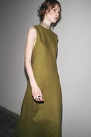 100% LINEN MIDI DRESS ZW COLLECTION