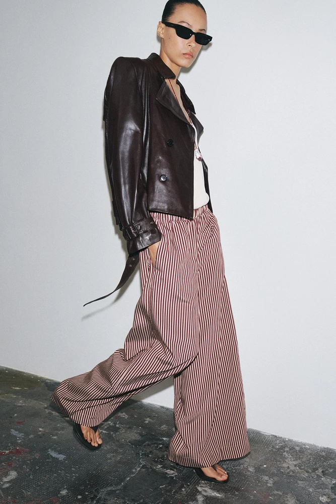 ZW COLLECTION STRIPED FLOWY PANTS