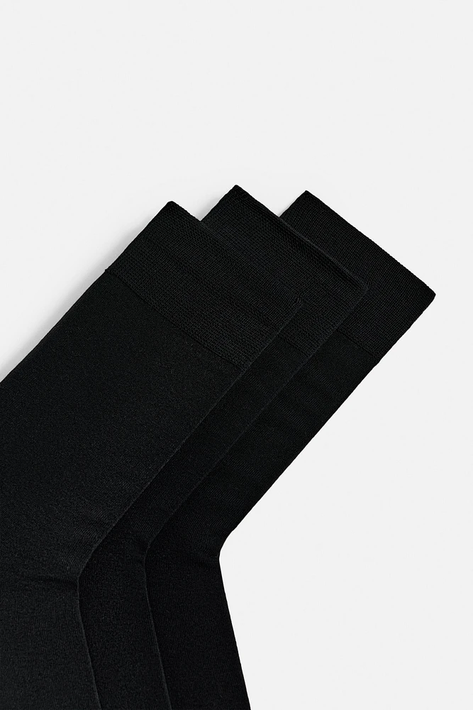 THREE-PACK OF MERCERIZED SOCKS
