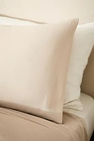 (300 THREAD COUNT) SATEEN PILLOWCASE WITH TRIM