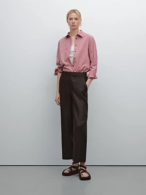 Flowing 100% linen trousers