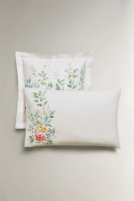 FLORAL PRINT COTTON PILLOWCASE