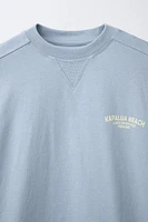 ENSEMBLE T-SHIRT ET BERMUDA À INSCRIPTION