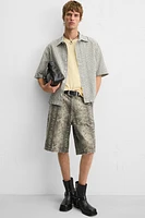 ANIMAL PRINT CARPENTER POCKET SHORTS