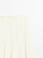 Wool blend flared midi skirt - Studio