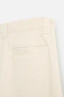 PLEATED STRAIGHT FIT PANTS