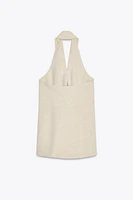 HALTER LINEN VEST
