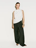 Pantalon avec ceinture large en lin - Limited Edition