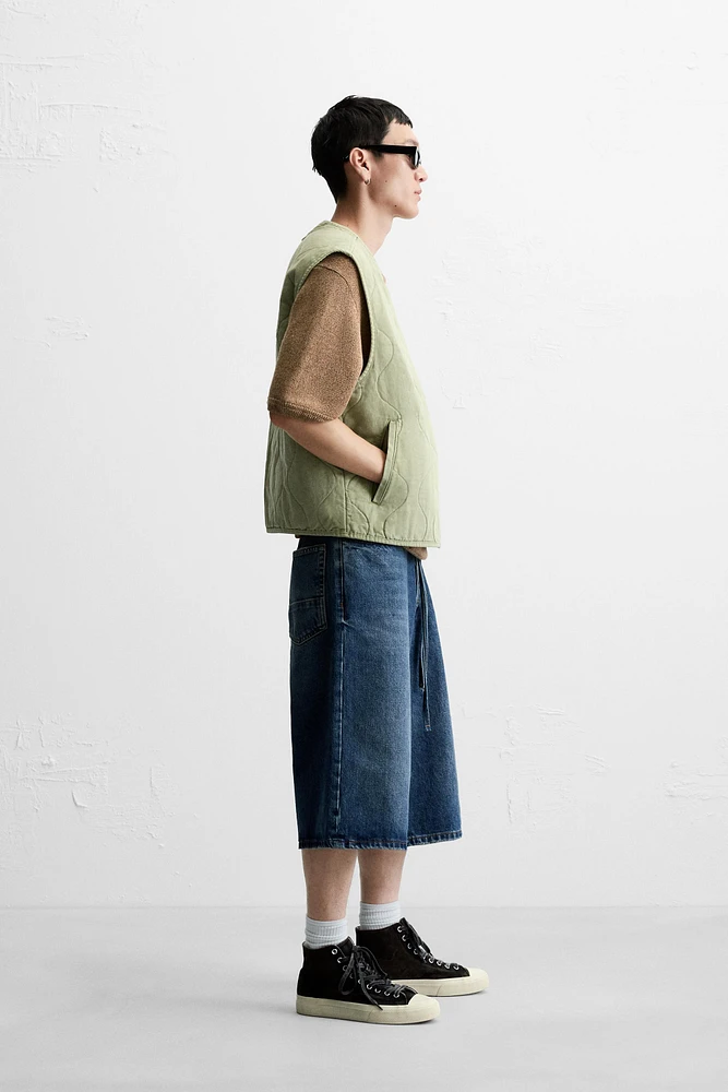 GILET SANS MANCHES MATELASSÉ DÉLAVÉ
