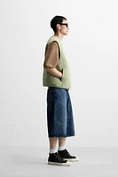 GILET SANS MANCHES MATELASSÉ DÉLAVÉ