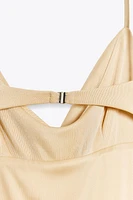 ROBE LONGUE DOS DÉCOLLETÉ DRAPÉ