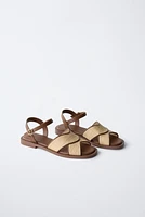 RAFFIA EFFECT SANDALS