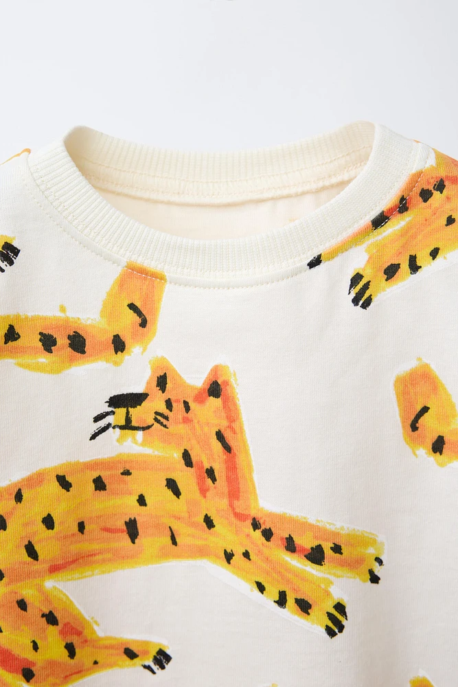 TIGER T-SHIRT AND BERMUDA JOGGING SET