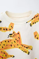TIGER T-SHIRT AND BERMUDA JOGGING SET