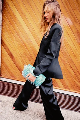 PANTALON SATINÉ LONGUEUR CHEVILLE