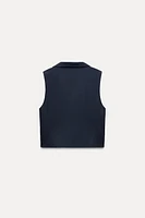 FITTED PINSTRIPE VEST