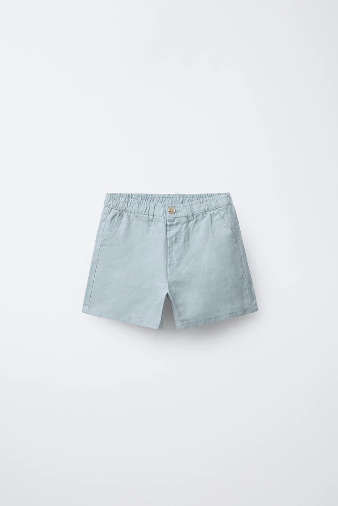 100% LINEN SHORTS