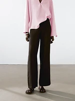 Pantalon lin taille élastique