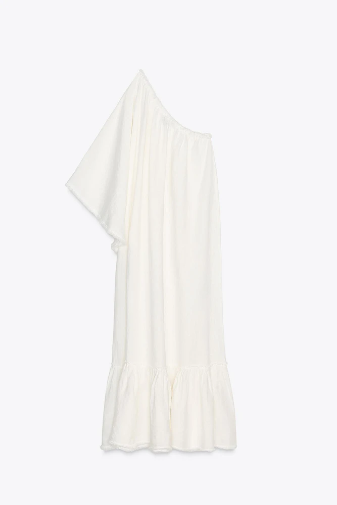 ZW COLLECTION 100% LINEN ASYMMETRIC DRESS